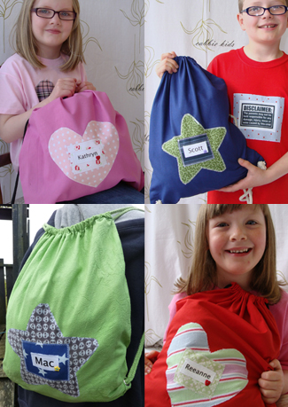 Handmade children's personalised bags by cabbie kids.